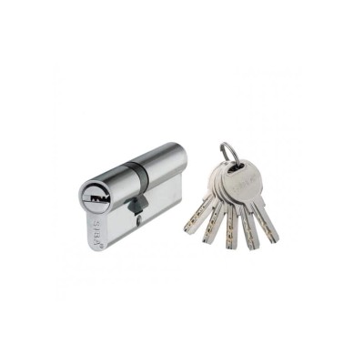 Цилиндр дверной SIBA перфорированный ключ-ключ 80 мм 40х40 хром