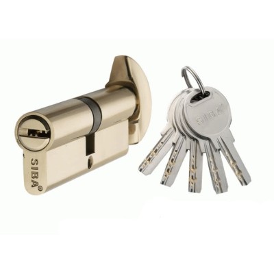 Цилиндр дверной SIBA перфорированный ключ-вороток 80 мм 35х45 латунь