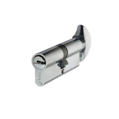 Цилиндр дверной SIBA перфорированный ключ-вороток 120 мм хром