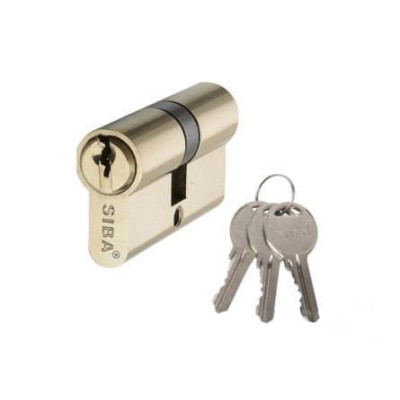 Цилиндр дверной SIBA английский ключ-ключ 62 мм латунь