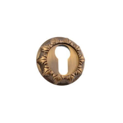 Накладки под евроцилиндр (YALE) SIBA R05 античная бронза фигурная бронза