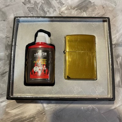 Набір бензиновий Z-2 (запальничка+бензин) золото глянець