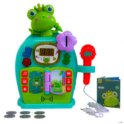 Караоке машина Жабка російською мовою mimi star 177-22 бірюзова