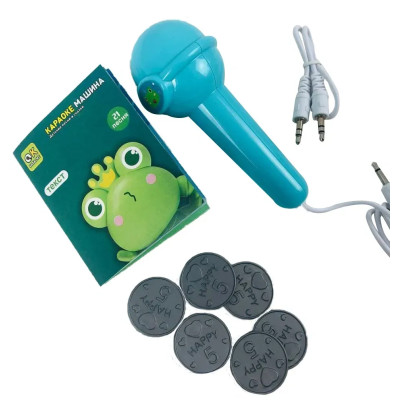 Караоке машина Жабка на русском  языке mimi star 177-22 бирюзовая