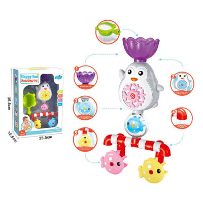 Игрушка для ванной водопад  пингвин YS673