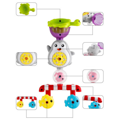 Игрушка для ванной водопад  пингвин YS673