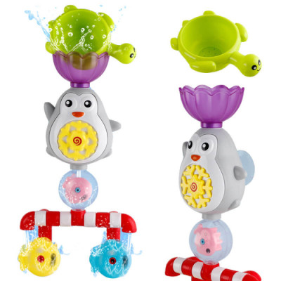 Игрушка для ванной водопад  пингвин YS673