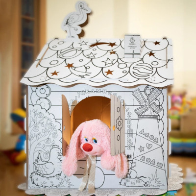 Домик раскраска детский 110 см белый