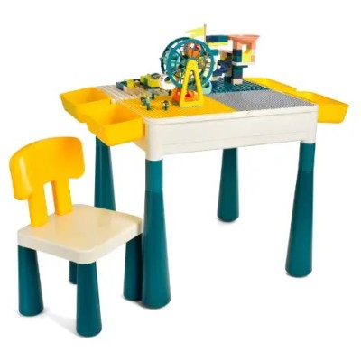 Игровой столик-конструктор со стульчиком LH 152 детали(6303)