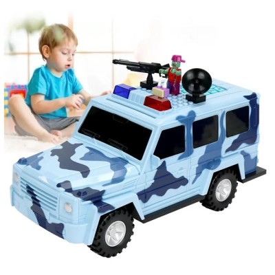 Дитяча скарбничка сейф Машина позашляховик Гелентваген Cash Truck DSM-6662 з кодовим замком та відбитком пальця синій