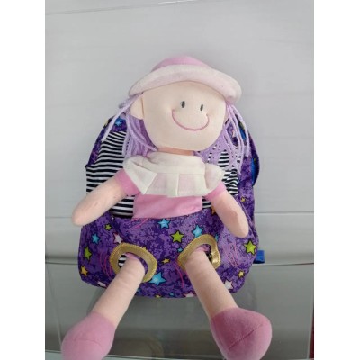 Дитячий рюкзак з лялькою 30х22х6см фіолетовий