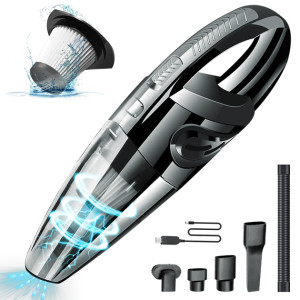 Пылесос аккумуляторный для автомобиля Car vacuum cleaner R-6053 80Вт беспроводной автомобильный с 5 насадками и сумкой