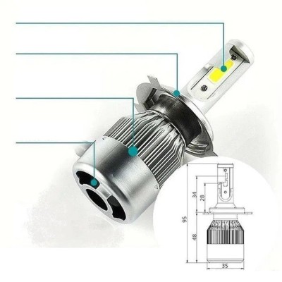Комплект LED ламп HeadLight C6 H1 COB 36W