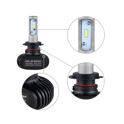Комплект LED ламп HeadLight S1 H7 4000lm с радиатором