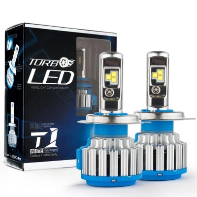 Комплект LED ламп TurboLed T1 H4 6000K 40W с активным охлаждением