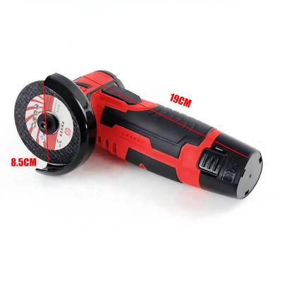 Аккумуляторная шлифовальная мини-болгарка, угловая машинка портативная 500W, шлифмашина в кейсе красный
