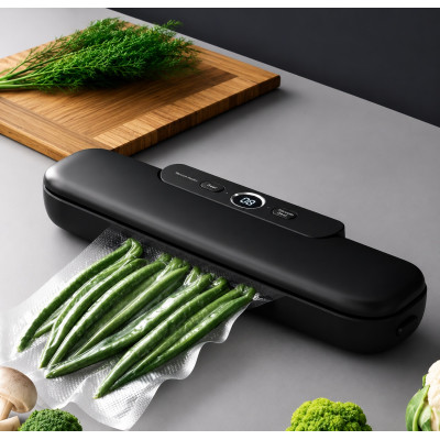 Вакуумный упаковщик для продуктов Vacuum Sealer ZKFK-001 90Вт вакууматор ручной бытовой чёрный