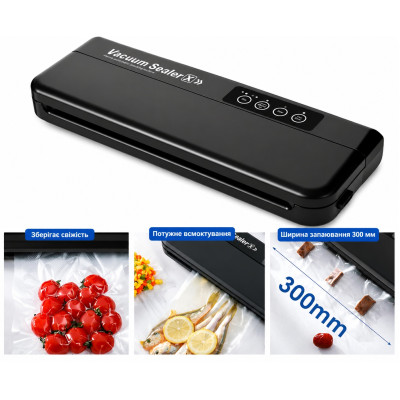 Вакуумный упаковщик для продуктов Vacuum Sealer X 110Вт вакууматор ручной бытовой чёрный