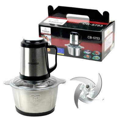 Измельчитель Crownberg cb-5753 2л чоппер, блендер нержавеющая сталь