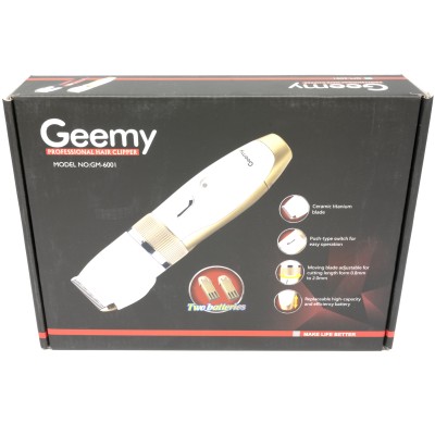 Машинка для стрижки волос Geemy GM-6001 белый