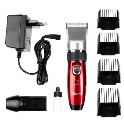 Машинка для стрижки волос Geemy GM-6001 красная