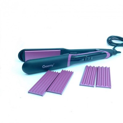 Стайлер для волосся 2 в 1 Geemy GM-2859 чорно-фіолетовий