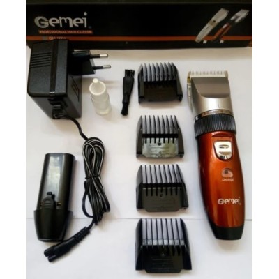 Машинка для стрижки волос Gemei GM-6001 красный