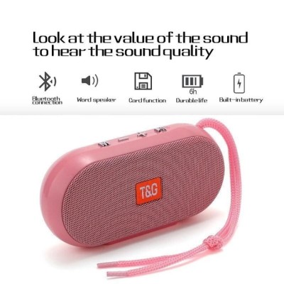 Портативная беспроводная Bluetooth колонка TG-179 pink