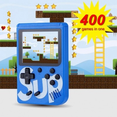Портативная игровая приставка SUP Game Box на 400 игр синий