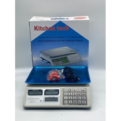Ваги торговельні ACS Kitchen Tech KT-218 50кг 6V з лічильником ціни