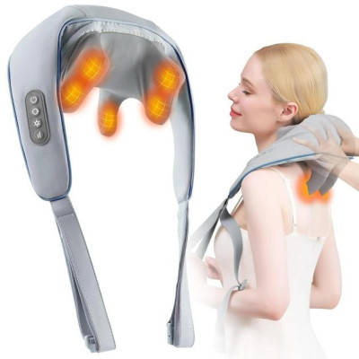 Массажер портативный аккумуляторный Massager shoulder neck waist back legs для шеи, спины и тела с подогревом
