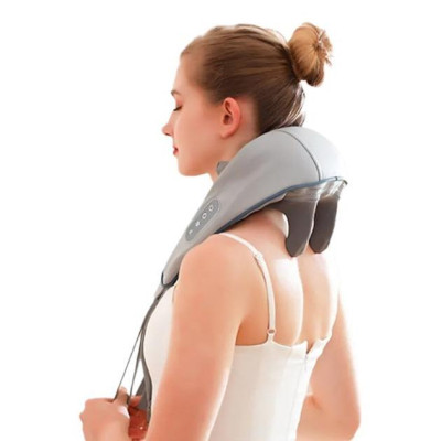 Массажер портативный аккумуляторный Massager shoulder neck waist back legs для шеи, спины и тела с подогревом