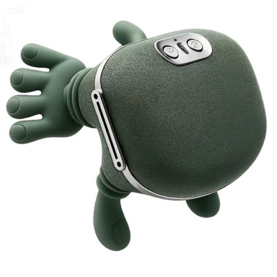 Массажер портативный аккумуляторный shoulder and neck massager для шеи и плеч с подогревом и имитацией рук зеленый