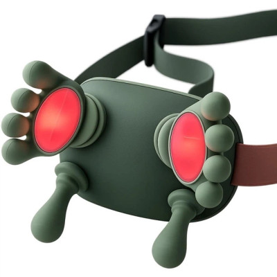 Массажер портативный аккумуляторный shoulder and neck massager для шеи и плеч с подогревом и имитацией рук зеленый