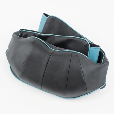 Массажер роликовый Massager of neck kneading Shiatsu для шеи, спины и всего тела с подогревом чёрно-синий
