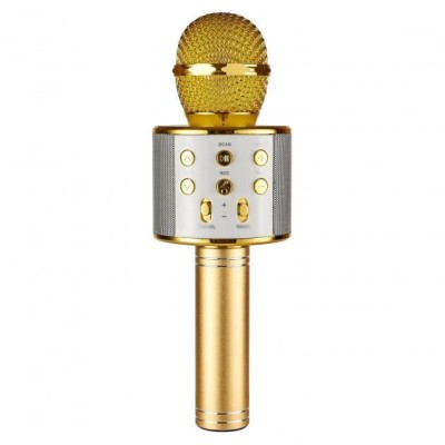 Мікрофон караоке WSTER WS-858 Bluetooth gold