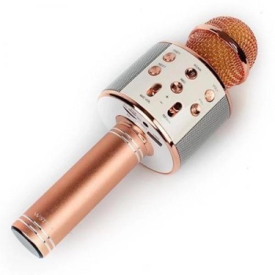 Мікрофон караоке WSTER WS-858 Bluetooth rose gold