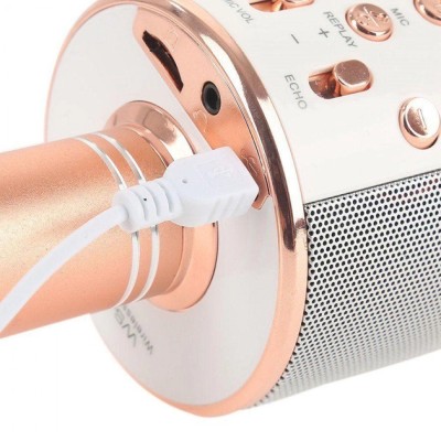 Караоке микрофон WSTER WS-858 Bluetooth rose gold