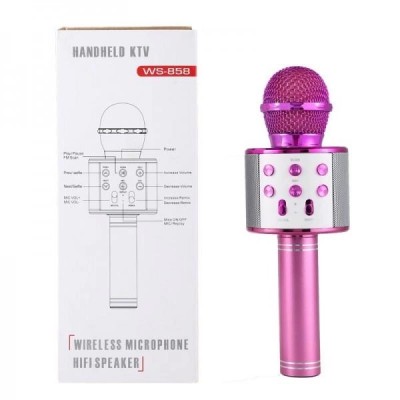 Мікрофон караоке WSTER WS-858 Bluetooth pink