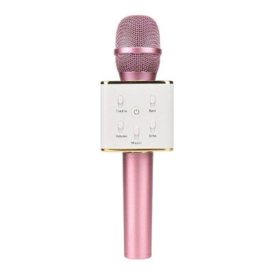 Караоке микрофон Q7 Bluetooth rose gold