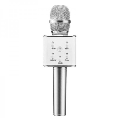 Караоке микрофон Q7 Bluetooth silver