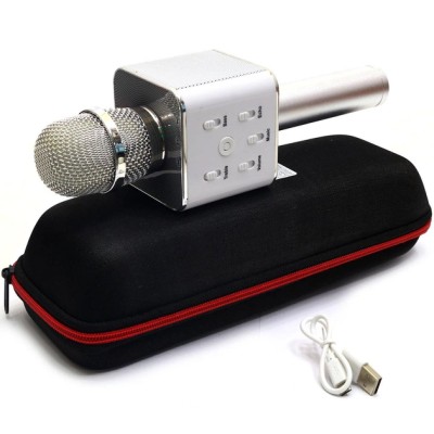 Караоке микрофон Q7 Bluetooth silver