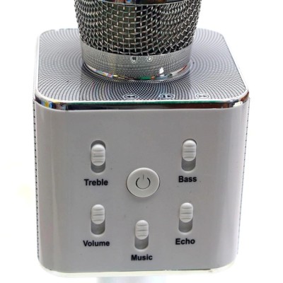 Караоке микрофон Q7 Bluetooth silver