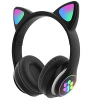 Беспроводные наушники Cat Ear VZV-23M Bluetooth с подсветкой чёрный