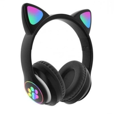 Беспроводные наушники Cat Ear VZV-23M Bluetooth с подсветкой чёрный