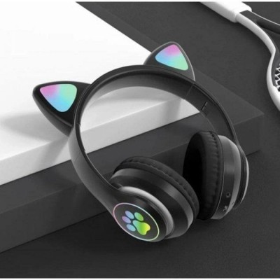 Беспроводные наушники Cat Ear VZV-23M Bluetooth с подсветкой чёрный
