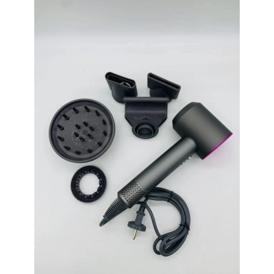 Фен для волосся Super Hair Dryer 5 в 1 1600Вт 5 насадок grey-pink