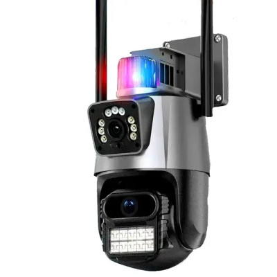 IP-камера видеонаблюдения Wi-Fi  Dual Full HD 270/90 наружная двойная чёрный