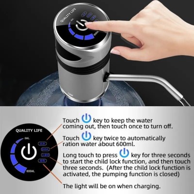 Автоматическая помпа для воды на бутыль диспенсер аккумуляторный Automatic Water Dispenser