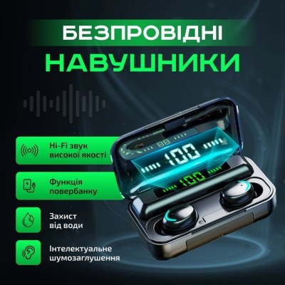 Беспроводные наушники True Wireless TWS F9 5 Bluetooth black